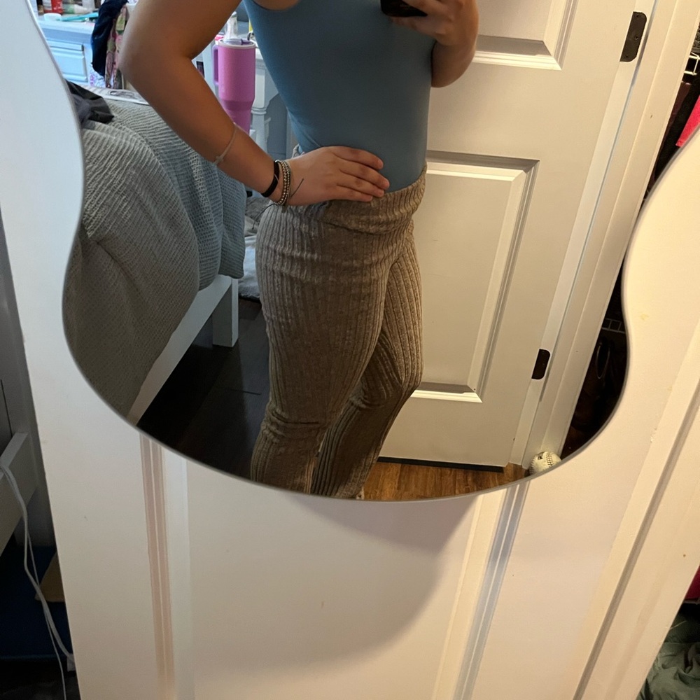 Tan Ribbed Pants - Picture 2 of 3